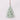 Lighted pastel green shinny ceramic tree ornament