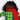 Black doll in farmers outfit and scarf ornament