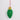 Fabric green lightbulb ornament