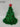 Tinsel Green Christmas Hat
