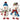 Plush Sitting Snowman 14" 2piece set