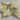Clips White/Gold Poinsettia (Set of 4)