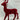 Flocked Deer Decorative Figurine -Red